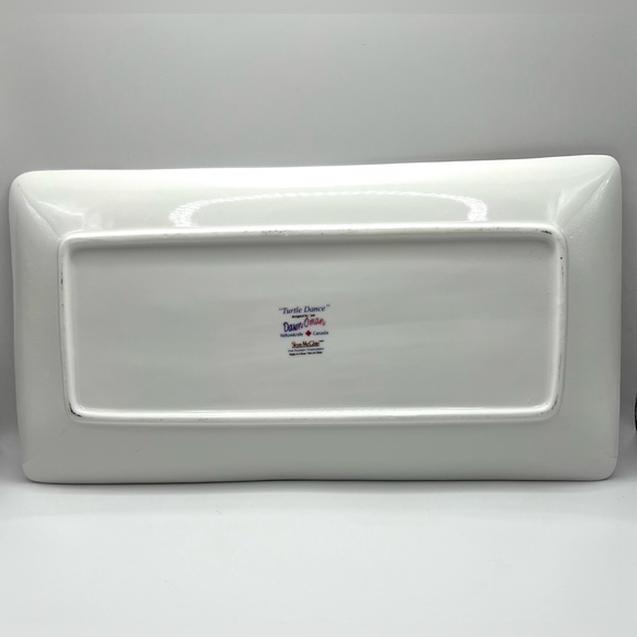 Dawn Oman Skye McGhie Turtle Dance Yellowknife Canada Porcelain Serving Red Tray - Picture 7 of 9